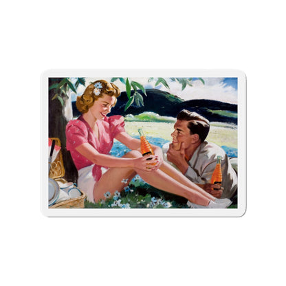 Nesbitt's Orange Soda, ad illustration (Magazine Illustration) Refrigerator Magnet-4" x 4"-The Sticker Space