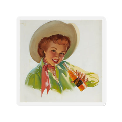 Nesbitt's Soda advertising illustration (Magazine Illustration) Refrigerator Magnet-2" x 2"-The Sticker Space