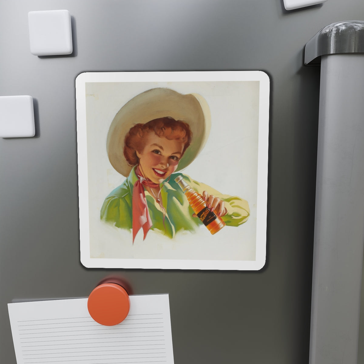 Nesbitt's Soda advertising illustration (Magazine Illustration) Refrigerator Magnet-The Sticker Space