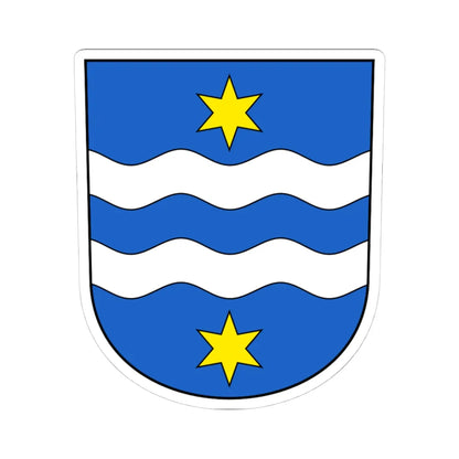 Nesslau-blazon (Switzerland) (Coat of Arms) STICKER Vinyl Kiss-Cut Decal 4 Inch White - The Sticker Space