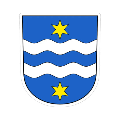 Nesslau-blazon (Switzerland) (Coat of Arms) STICKER Vinyl Kiss-Cut Decal 6 Inch White - The Sticker Space