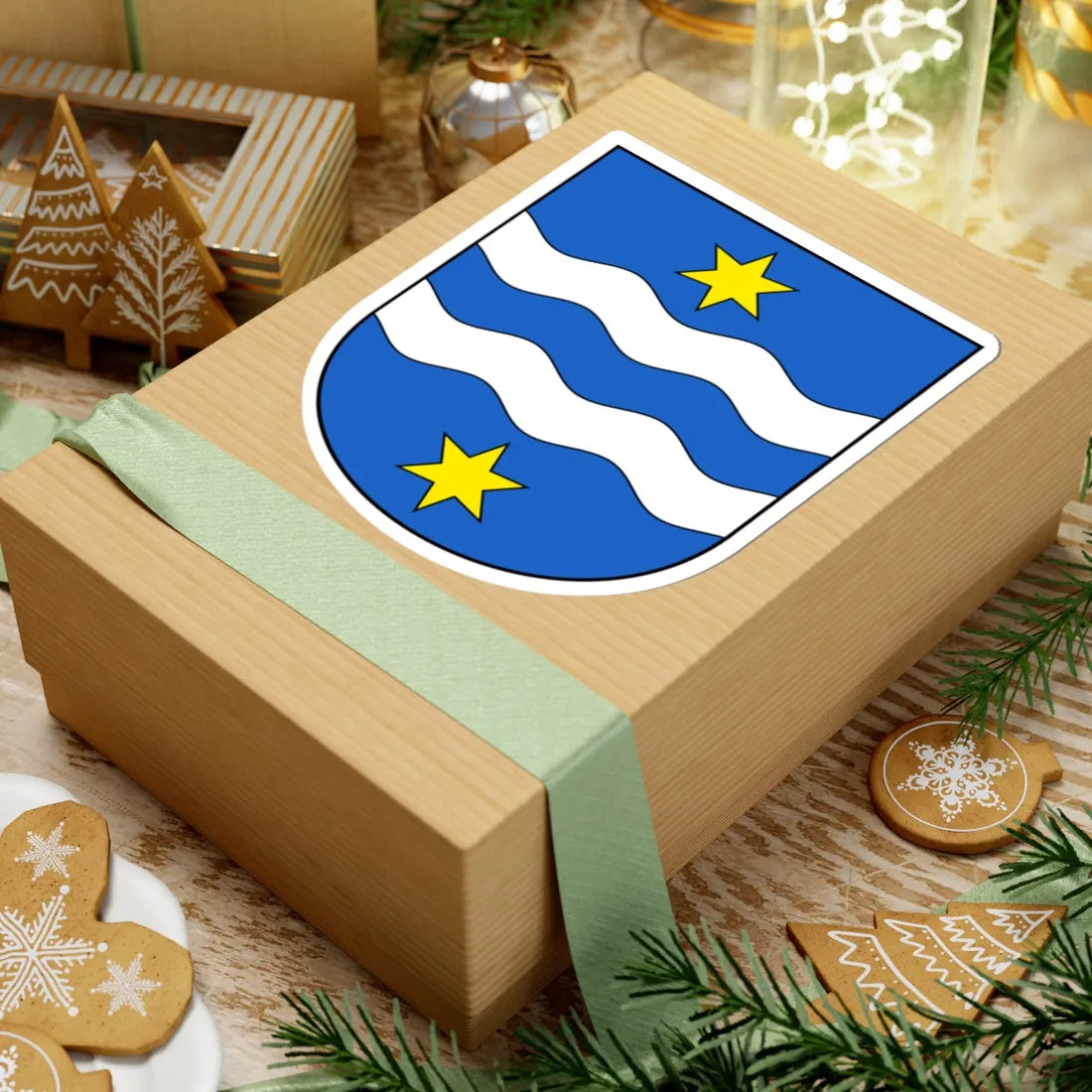 Nesslau-blazon (Switzerland) (Coat of Arms) STICKER Vinyl Kiss-Cut Decal - The Sticker Space