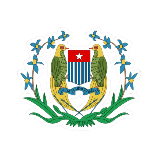 Netherlands New Guinea coa 1961 (Netherlands) (Coat of Arms) STICKER Vinyl Kiss-Cut Decal 2 Inch White - The Sticker Space