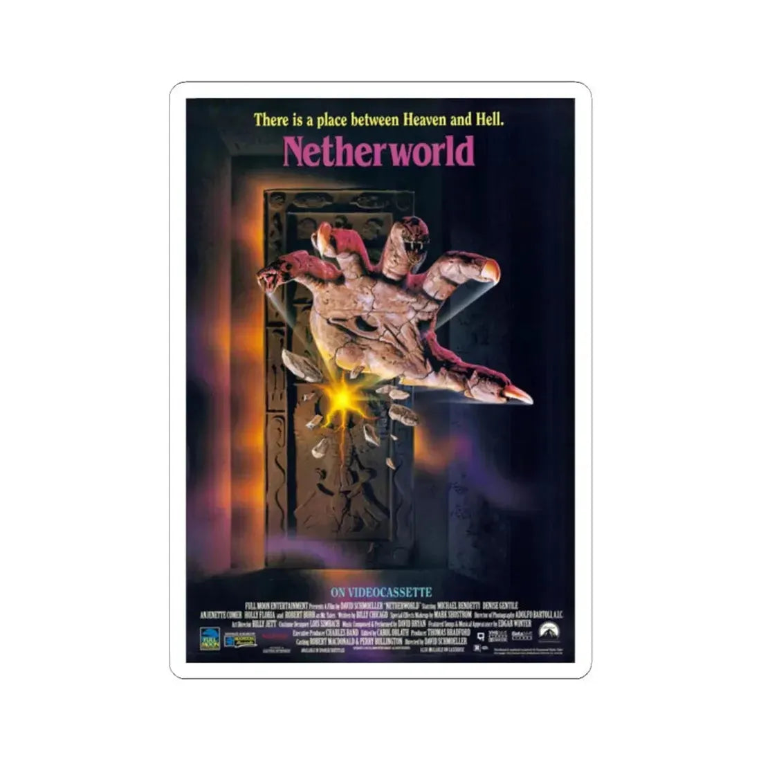 NETHERWORLD 1992 Movie Poster - STICKER Vinyl Kiss-Cut Decal 2 Inch White - The Sticker Space