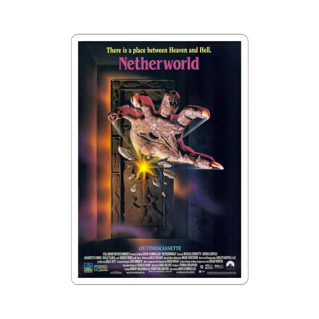 NETHERWORLD 1992 Movie Poster - STICKER Vinyl Kiss-Cut Decal 3 Inch White - The Sticker Space