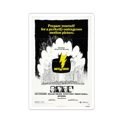 Network 1976 Movie Poster - STICKER Vinyl Kiss-Cut Decal 4 Inch White - The Sticker Space