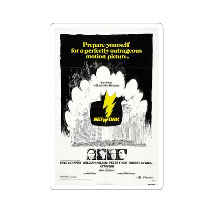 Network 1976 Movie Poster - STICKER Vinyl Kiss-Cut Decal 6 Inch White - The Sticker Space