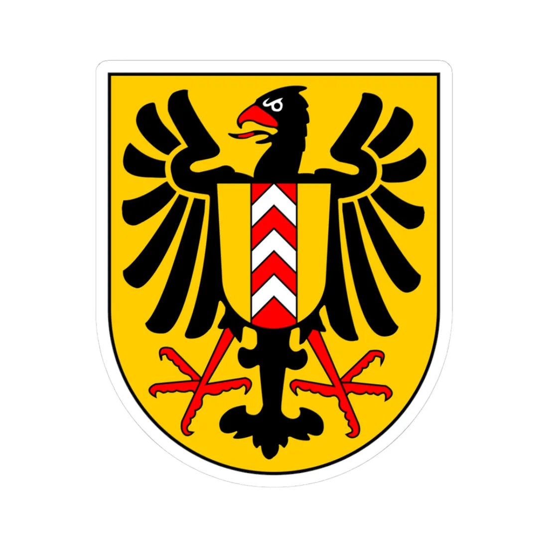 Neuchatel city coat of arms (Switzerland) (Coat of Arms) STICKER Vinyl Kiss-Cut Decal 3 Inch White - The Sticker Space