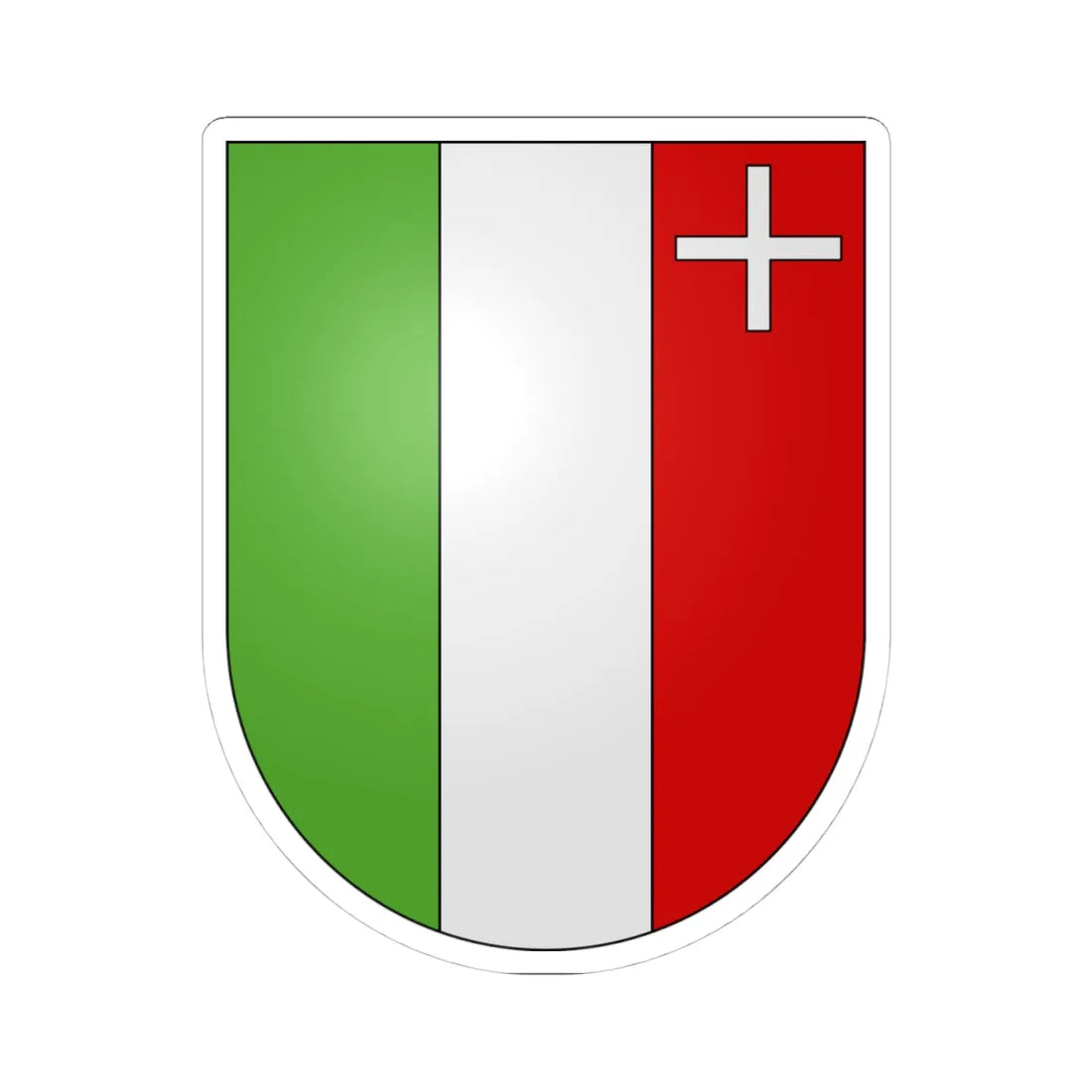 Neuchatel-coat of arms (Switzerland) (Coat of Arms) STICKER Vinyl Kiss-Cut Decal 4 Inch White - The Sticker Space
