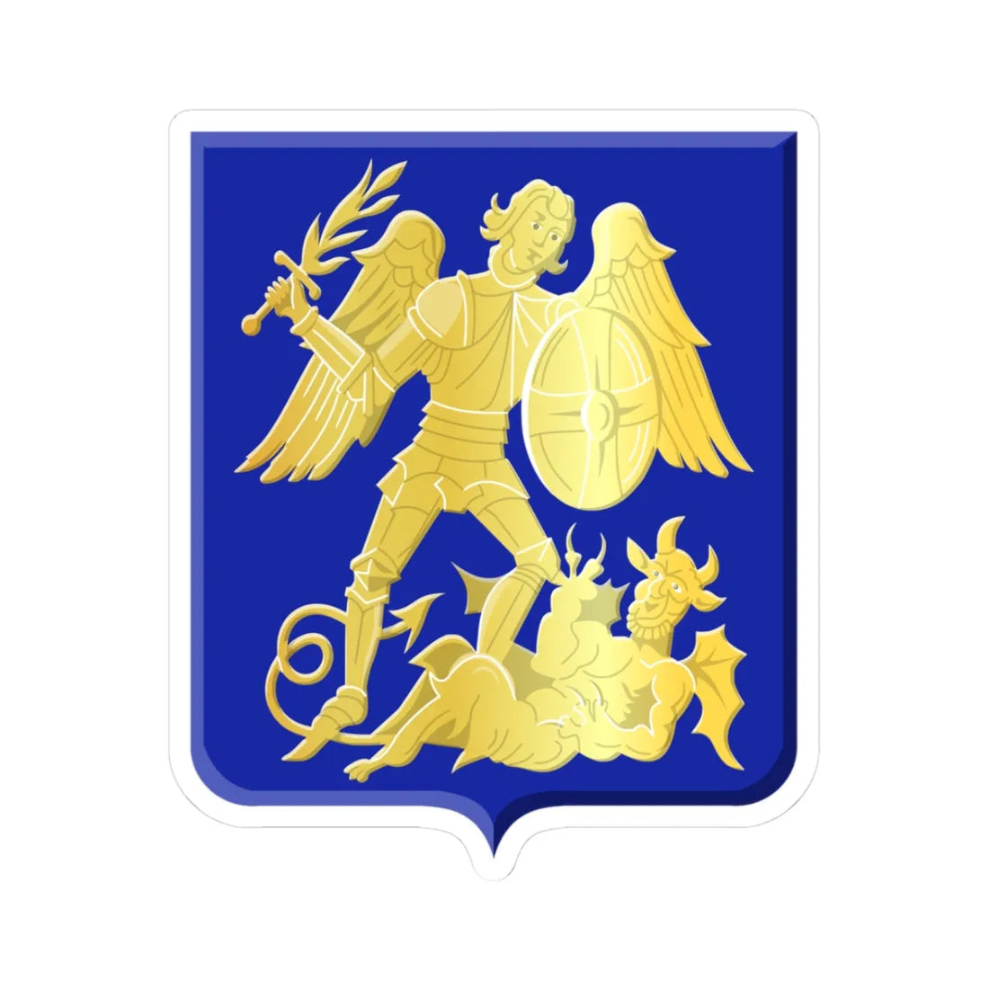 Neufchâteau wapen (Belgium) (Coat of Arms) STICKER Vinyl Kiss-Cut Decal 3 Inch White - The Sticker Space