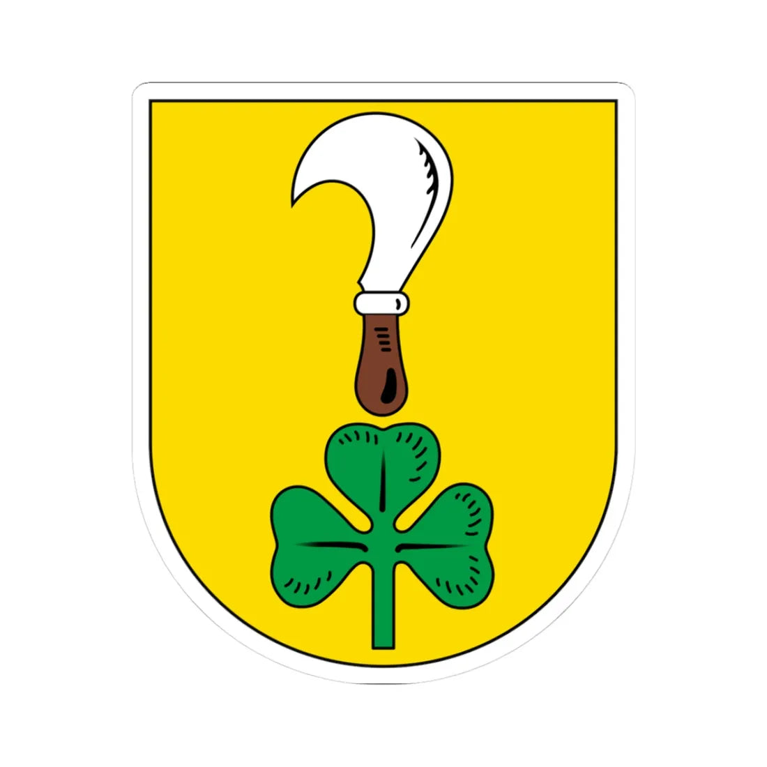 Neuhausen am Rheinfall-coat of arms (Switzerland) (Coat of Arms) STICKER Vinyl Kiss-Cut Decal 3 Inch White - The Sticker Space