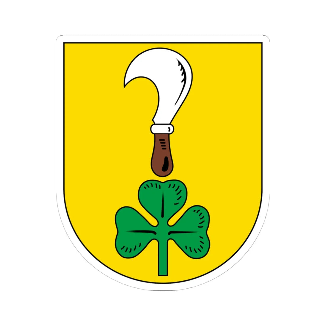 Neuhausen am Rheinfall-coat of arms (Switzerland) (Coat of Arms) STICKER Vinyl Kiss-Cut Decal 4 Inch White - The Sticker Space