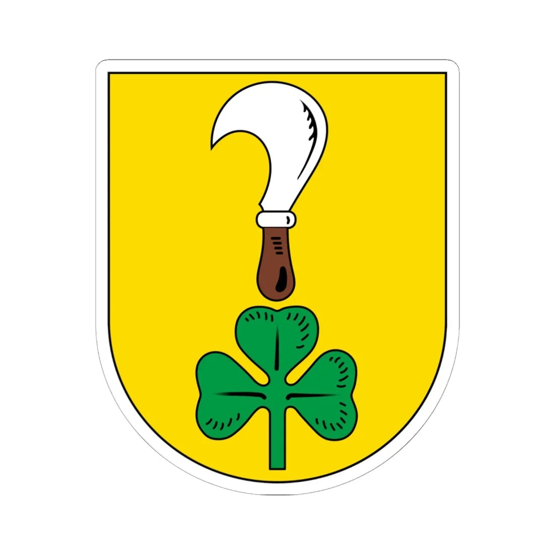 Neuhausen am Rheinfall-coat of arms (Switzerland) (Coat of Arms) STICKER Vinyl Kiss-Cut Decal 6 Inch White - The Sticker Space