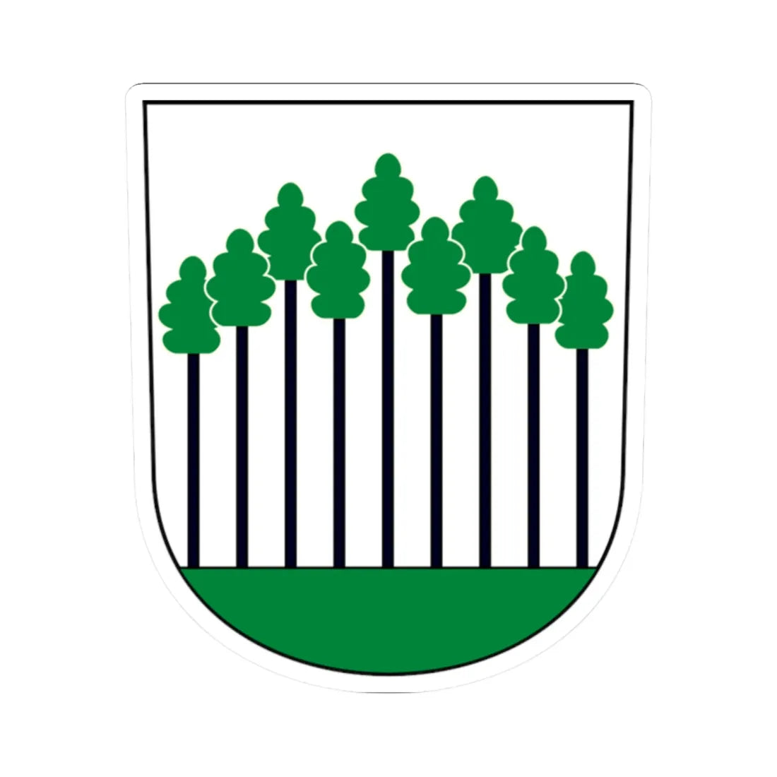 Neunforn-blazon (Switzerland) (Coat of Arms) STICKER Vinyl Kiss-Cut Decal 2 Inch White - The Sticker Space