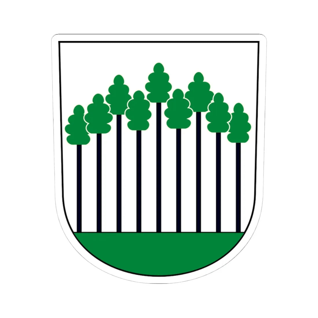 Neunforn-blazon (Switzerland) (Coat of Arms) STICKER Vinyl Kiss-Cut Decal 4 Inch White - The Sticker Space