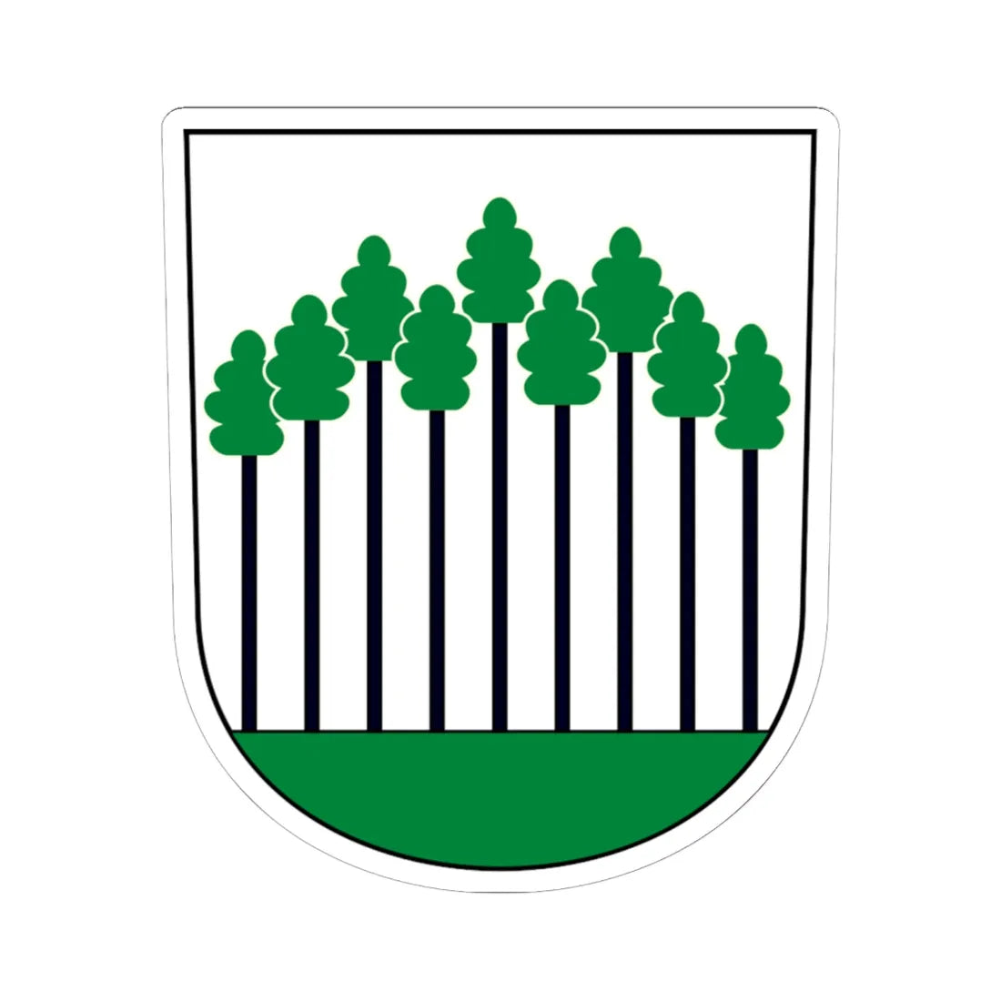 Neunforn-blazon (Switzerland) (Coat of Arms) STICKER Vinyl Kiss-Cut Decal 6 Inch White - The Sticker Space