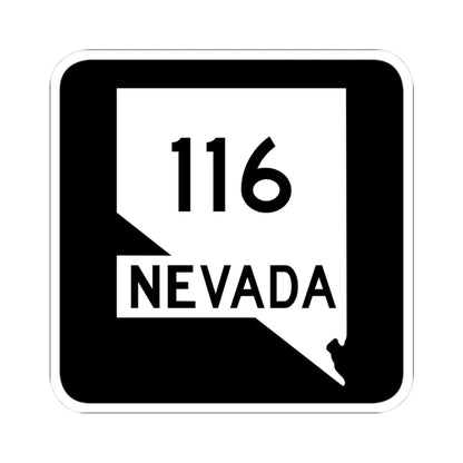 Nevada 116 (Nevada) (Road Sign) STICKER Vinyl Kiss-Cut Decal 3 Inch White - The Sticker Space