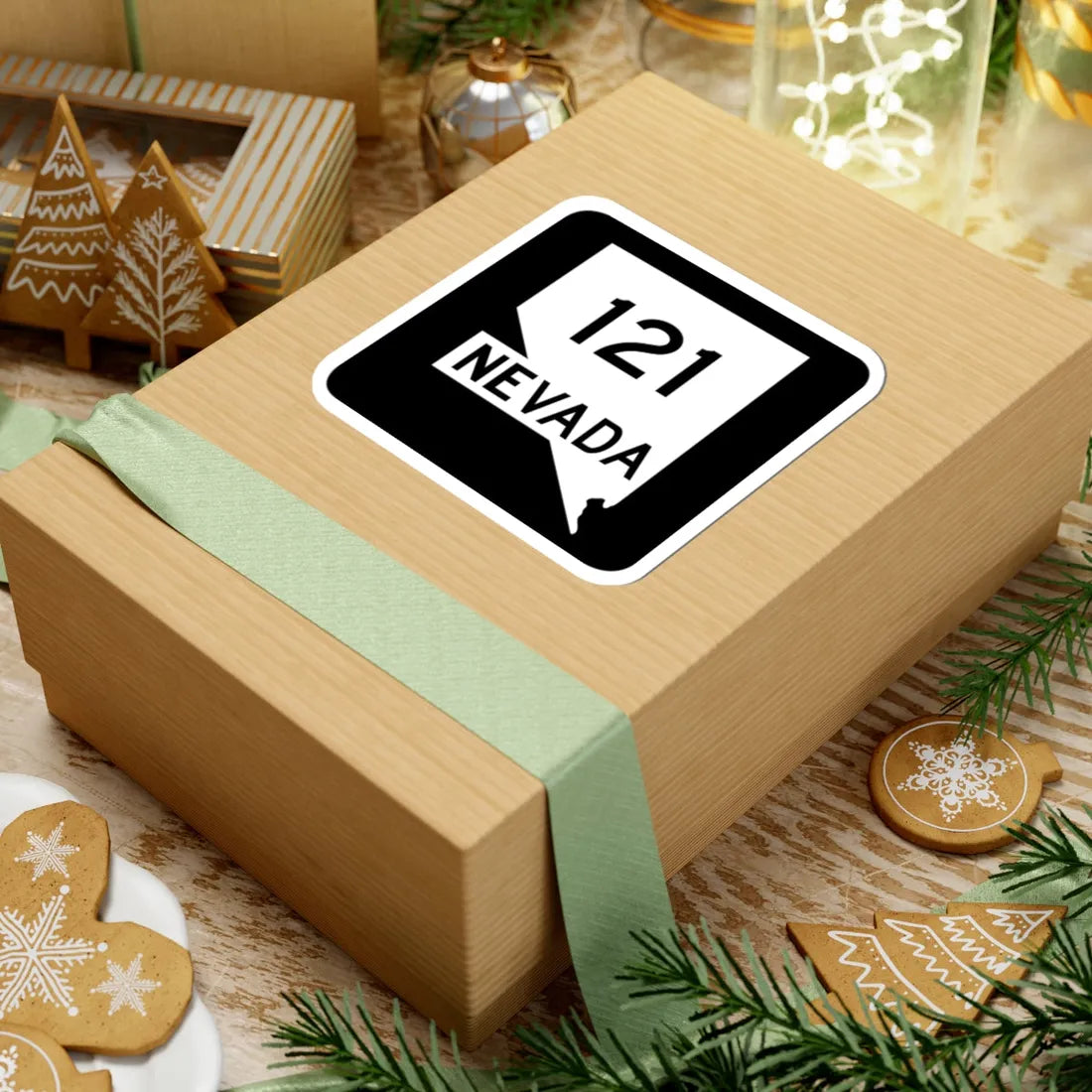 Nevada 121 (Nevada) (Road Sign) STICKER Vinyl Kiss-Cut Decal - The Sticker Space