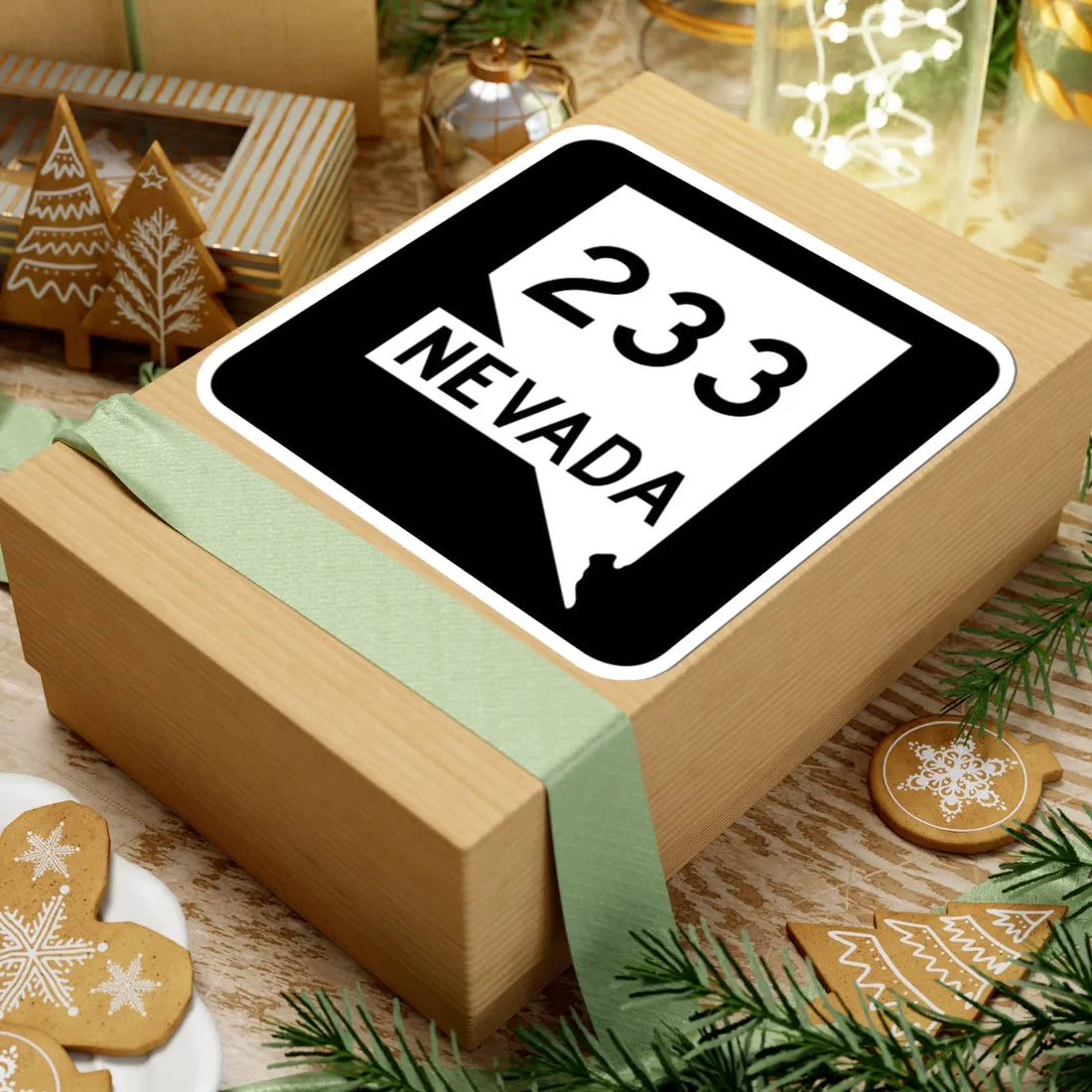 Nevada 233 (Nevada) (Road Sign) STICKER Vinyl Kiss-Cut Decal - The Sticker Space