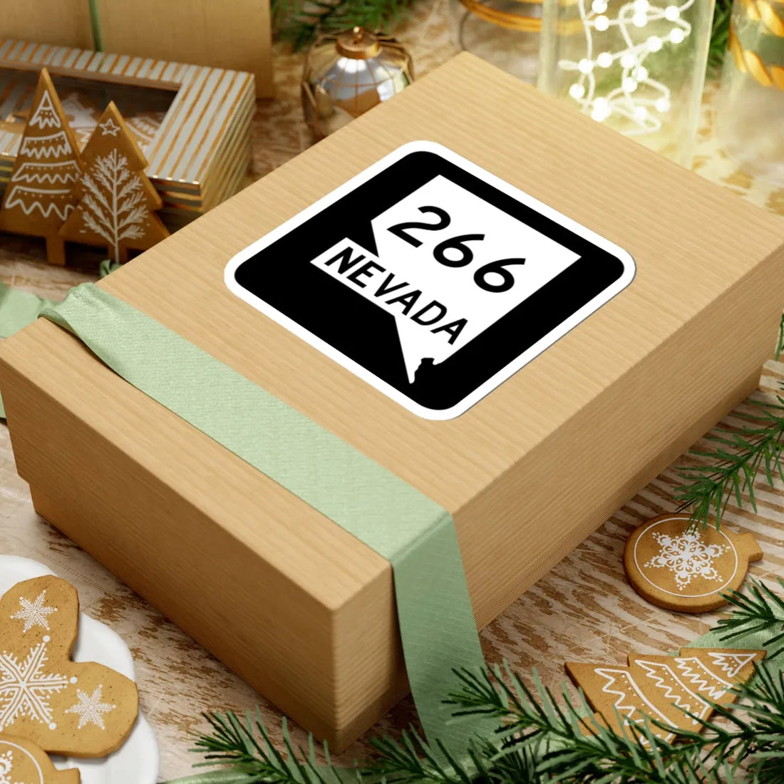 Nevada 266 (Nevada) (Road Sign) STICKER Vinyl Kiss-Cut Decal - The Sticker Space