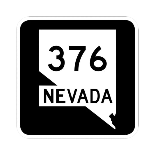 Nevada 376 (Nevada) (Road Sign) STICKER Vinyl Kiss-Cut Decal 2 Inch White - The Sticker Space