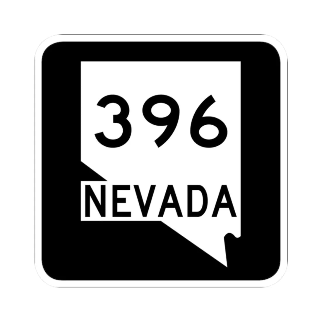 Nevada 396 (Nevada) (Road Sign) STICKER Vinyl Kiss-Cut Decal 2 Inch White - The Sticker Space