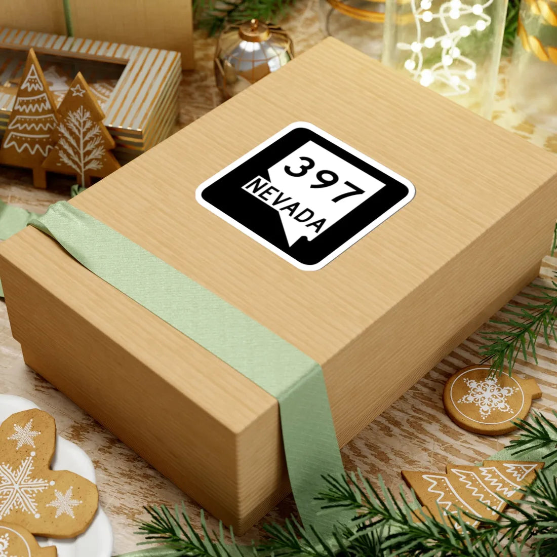 Nevada 397 (Nevada) (Road Sign) STICKER Vinyl Kiss-Cut Decal - The Sticker Space