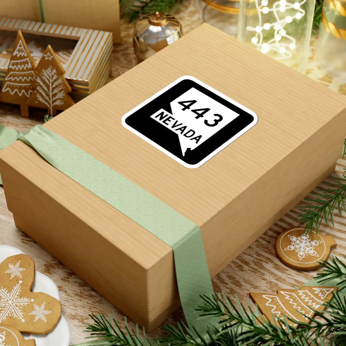 Nevada 443 (Nevada) (Road Sign) STICKER Vinyl Kiss-Cut Decal - The Sticker Space