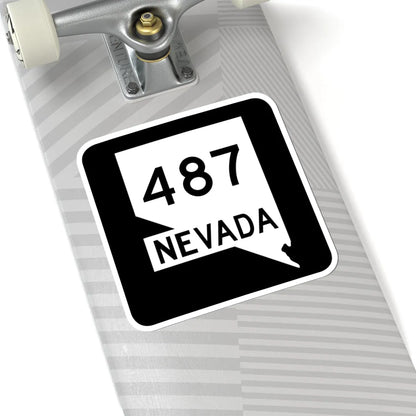 Nevada 487 (Nevada) (Road Sign) STICKER Vinyl Kiss-Cut Decal - The Sticker Space