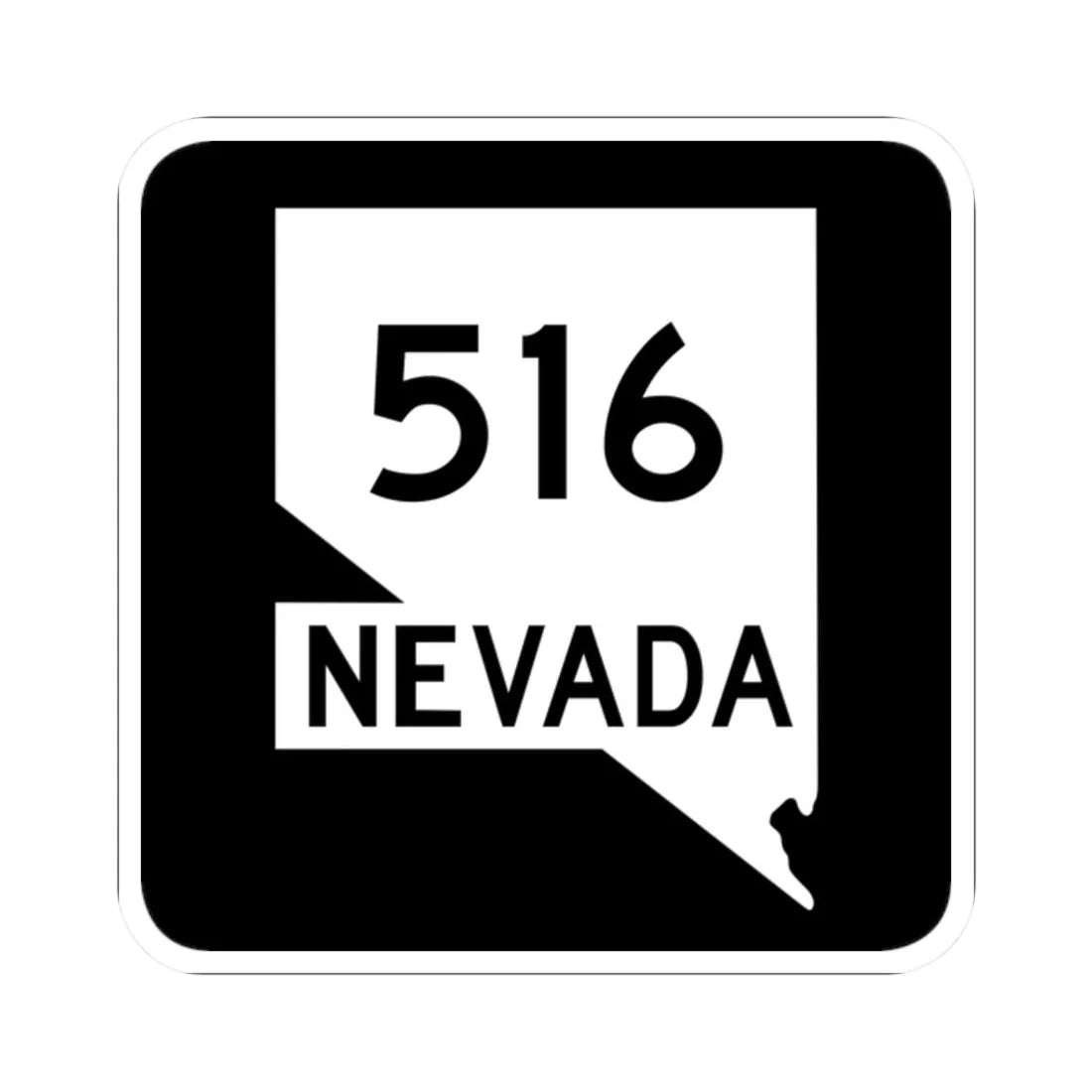 Nevada 516 (Nevada) (Road Sign) STICKER Vinyl Kiss-Cut Decal 2 Inch White - The Sticker Space