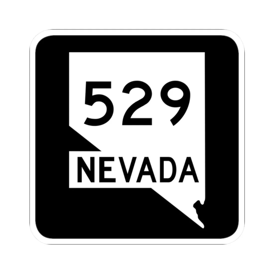 Nevada 529 (Nevada) (Road Sign) STICKER Vinyl Kiss-Cut Decal 2 Inch White - The Sticker Space