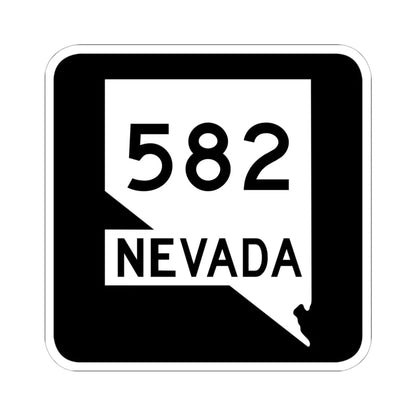 Nevada 582 (Nevada) (Road Sign) STICKER Vinyl Kiss-Cut Decal 6 Inch White - The Sticker Space