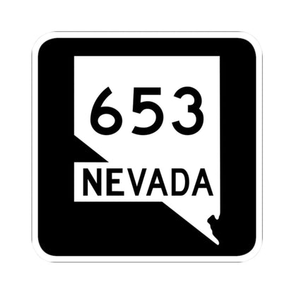Nevada 653 (Nevada) (Road Sign) STICKER Vinyl Kiss-Cut Decal 2 Inch White - The Sticker Space