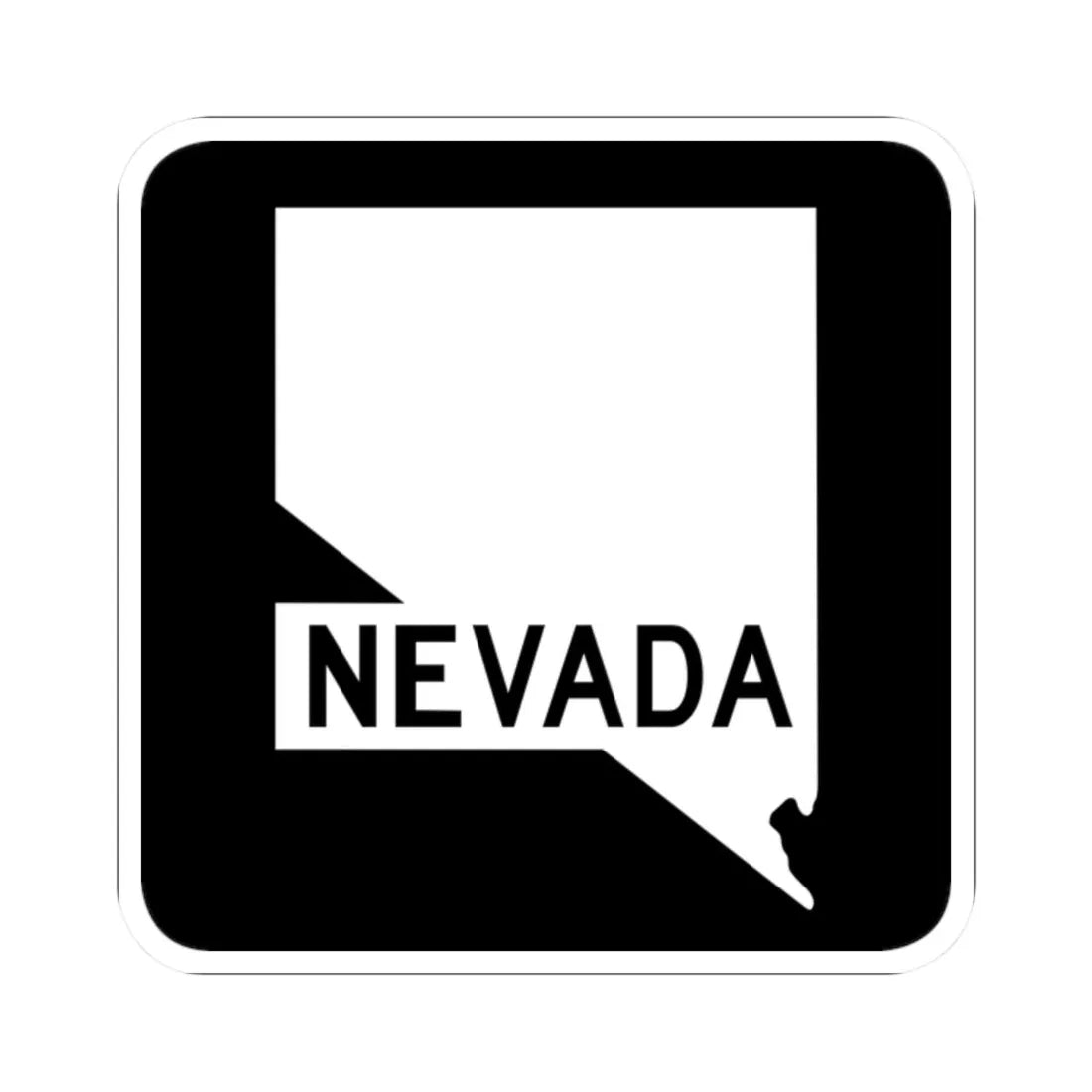 Nevada blank (Nevada) (Road Sign) STICKER Vinyl Kiss-Cut Decal 2 Inch White - The Sticker Space