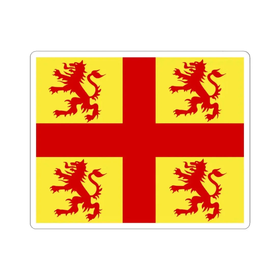 Nevele vlag (Belgium) STICKER Vinyl Kiss-Cut Decal 3 Inch White - The Sticker Space