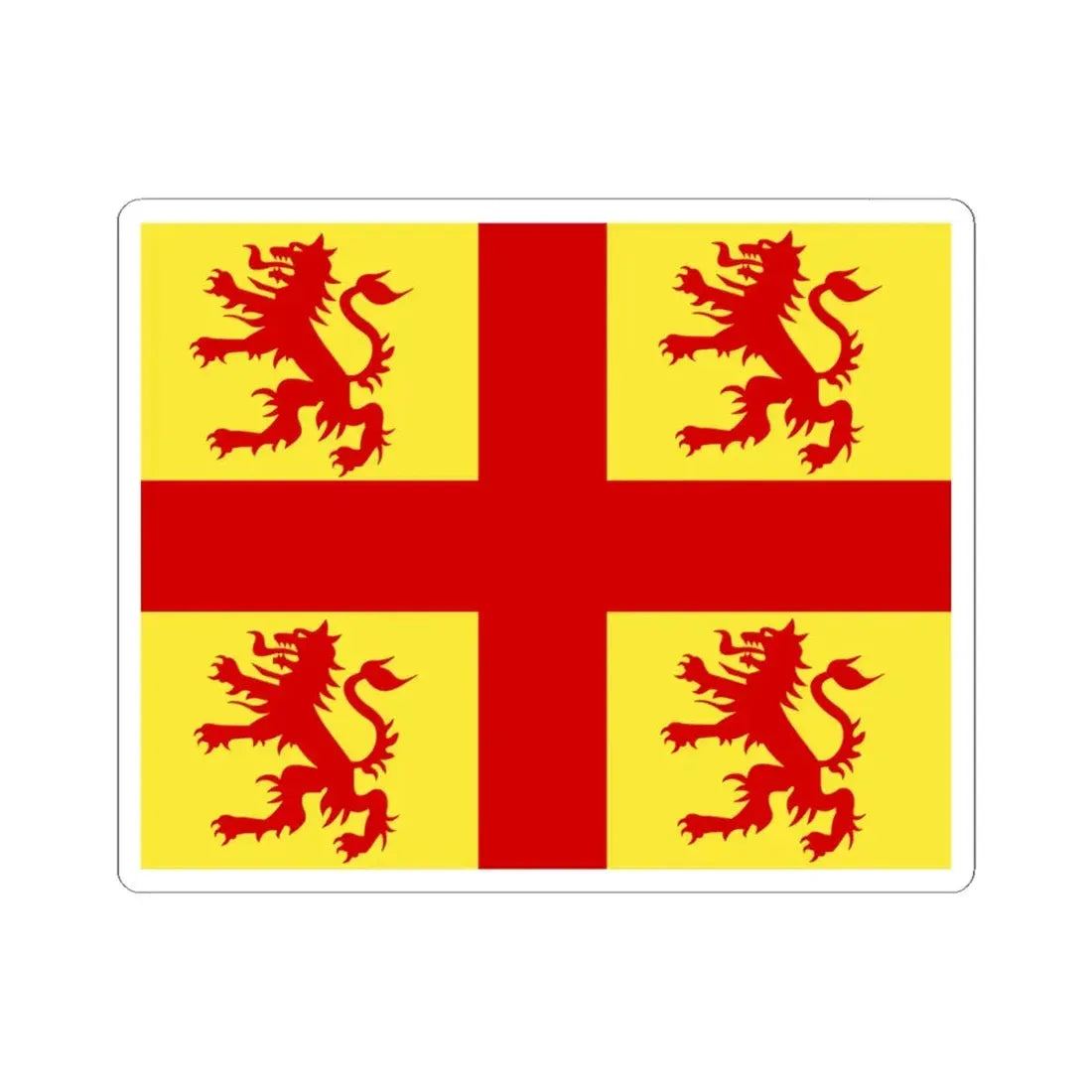 Nevele vlag (Belgium) STICKER Vinyl Kiss-Cut Decal 4 Inch White - The Sticker Space