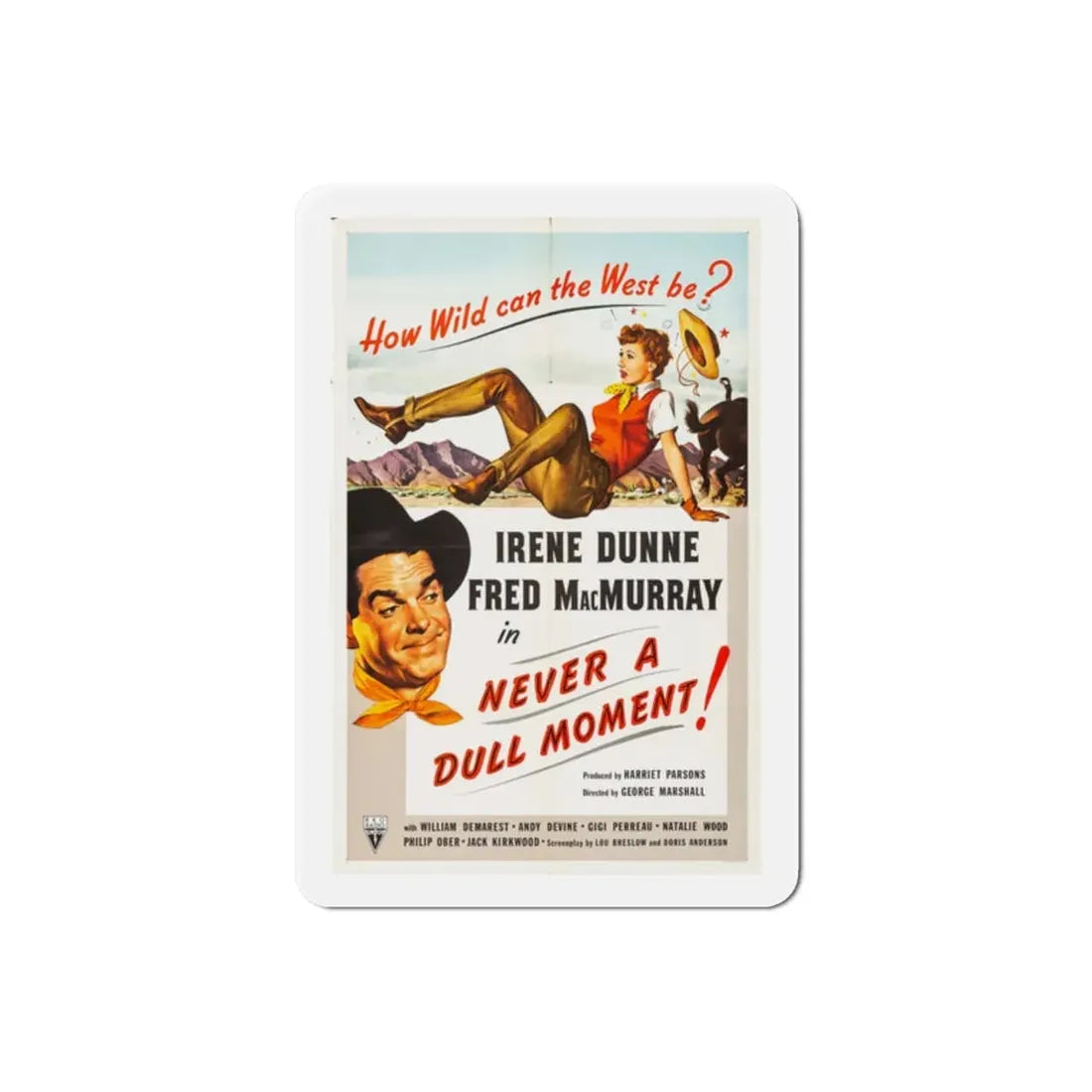 Never a Dull Moment 1950 Movie Poster Refrigerator Magnet - The Sticker Space