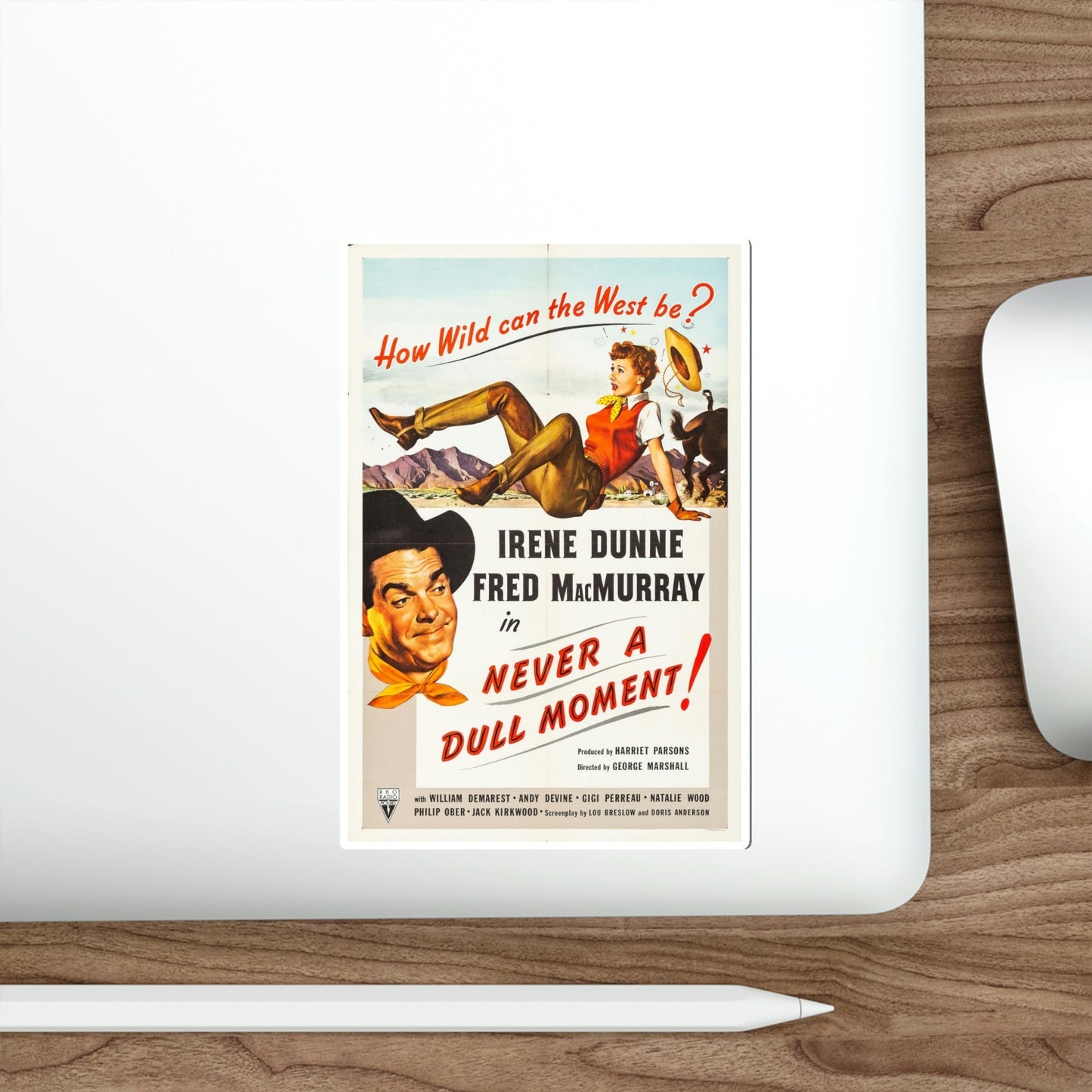 Never a Dull Moment 1950 Movie Poster STICKER Vinyl Die-Cut Decal-The Sticker Space