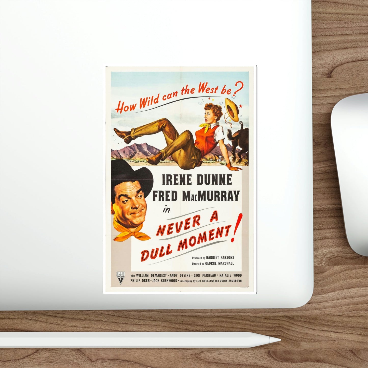 Never a Dull Moment 1950 Movie Poster STICKER Vinyl Die-Cut Decal-The Sticker Space