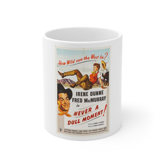 Never a Dull Moment 1950 Movie Poster - White Coffee Cup 11oz-11oz-The Sticker Space