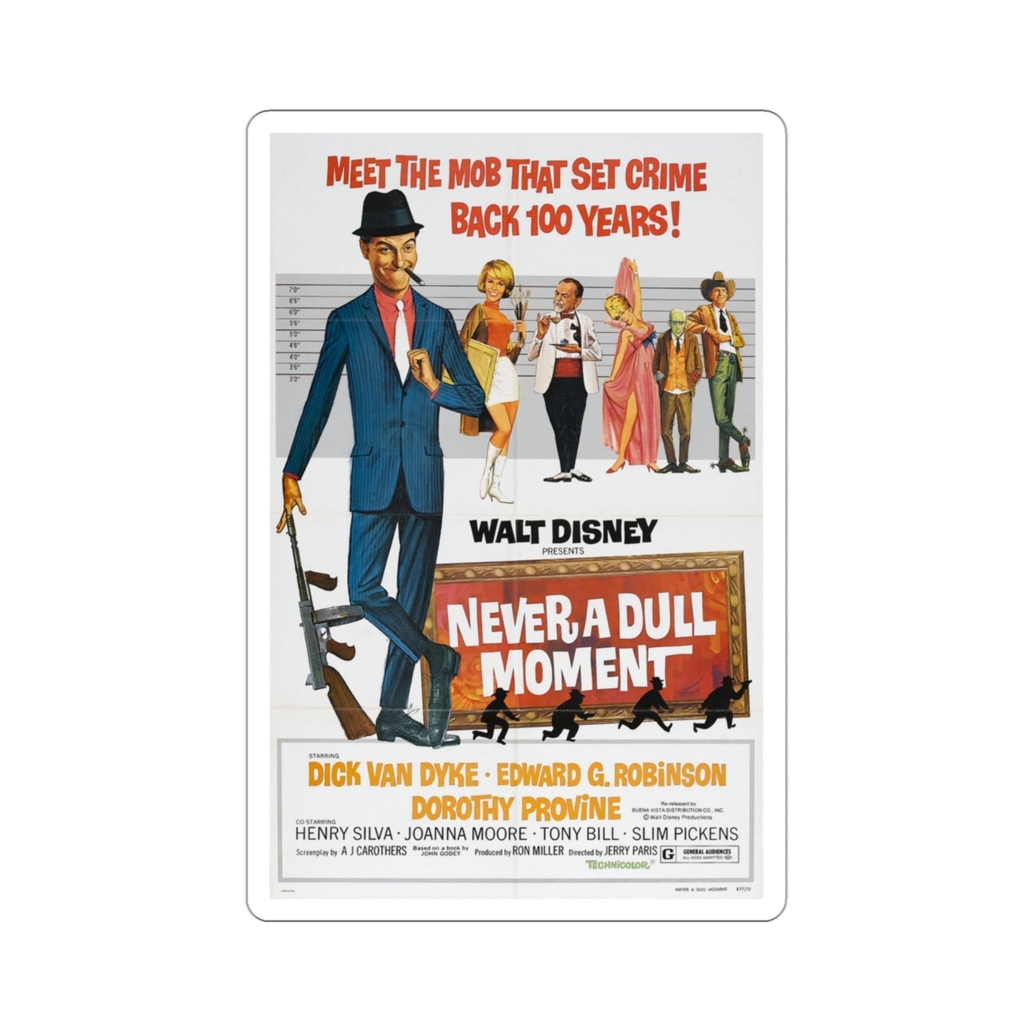 Never a Dull Moment 1968 Movie Poster STICKER Vinyl Die-Cut Decal-3 Inch-The Sticker Space