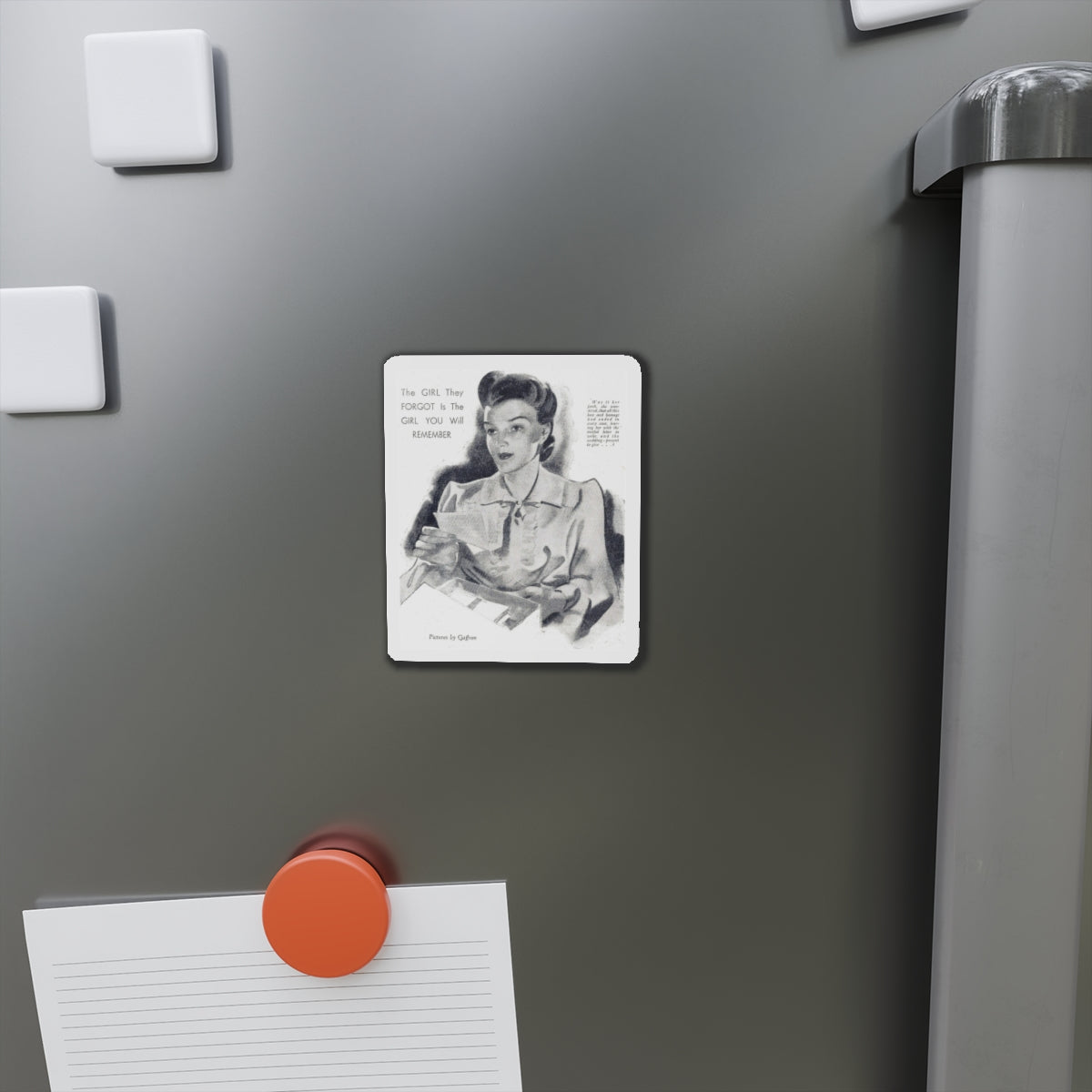 Never a One for Her (2), Woman and Home (British), September 1943 (Magazine Illustration) Refrigerator Magnet-The Sticker Space