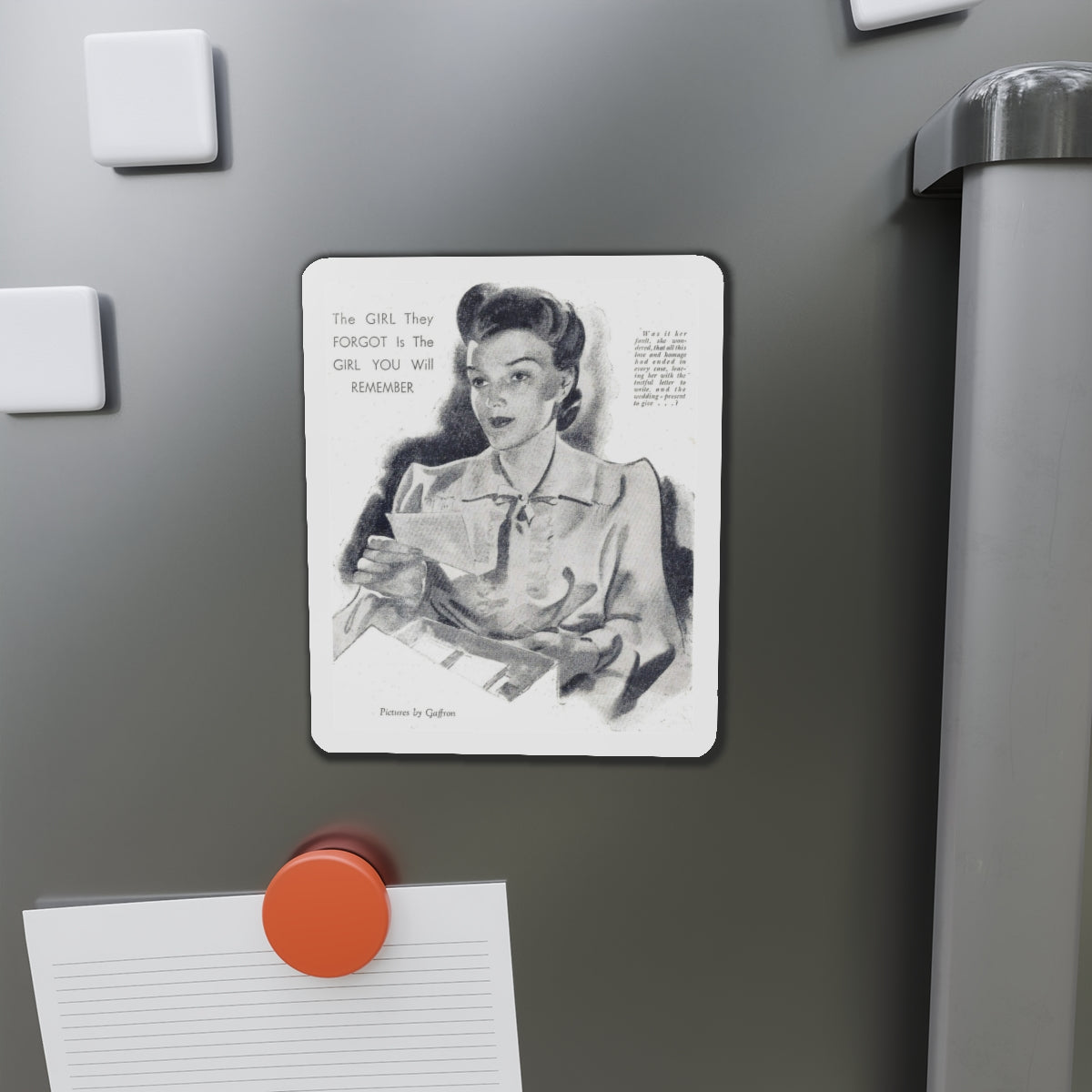 Never a One for Her (2), Woman and Home (British), September 1943 (Magazine Illustration) Refrigerator Magnet-The Sticker Space