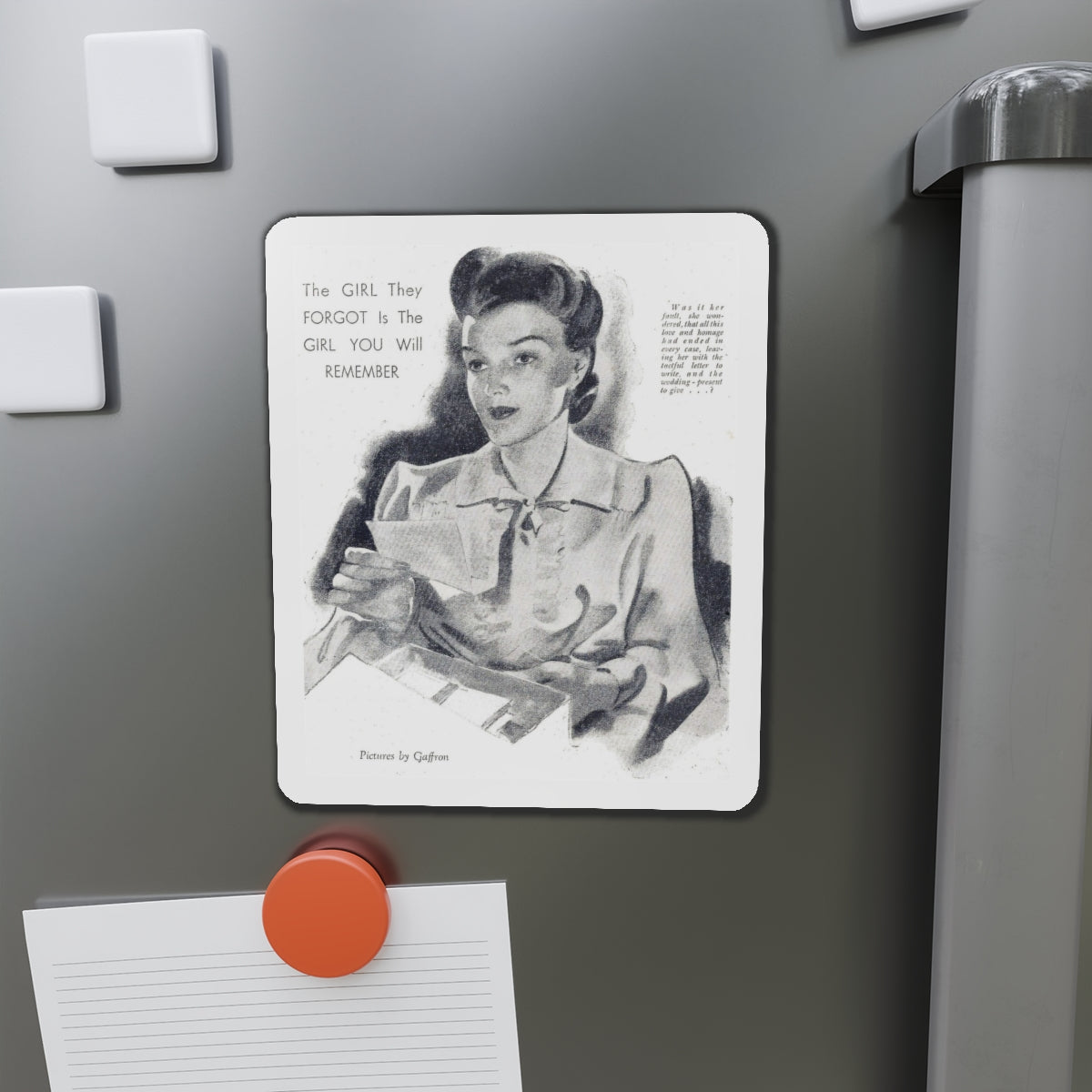 Never a One for Her (2), Woman and Home (British), September 1943 (Magazine Illustration) Refrigerator Magnet-The Sticker Space