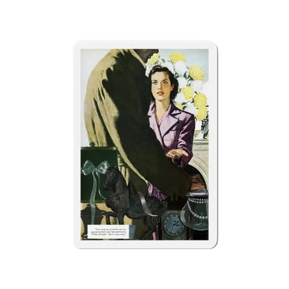 Never Another Love (Pt. 1), Redbook, October 1948 (Magazine Illustration) Refrigerator Magnet 4 Inch - The Sticker Space