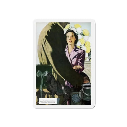 Never Another Love (Pt. 1), Redbook, October 1948 (Magazine Illustration) Refrigerator Magnet 5 Inch - The Sticker Space