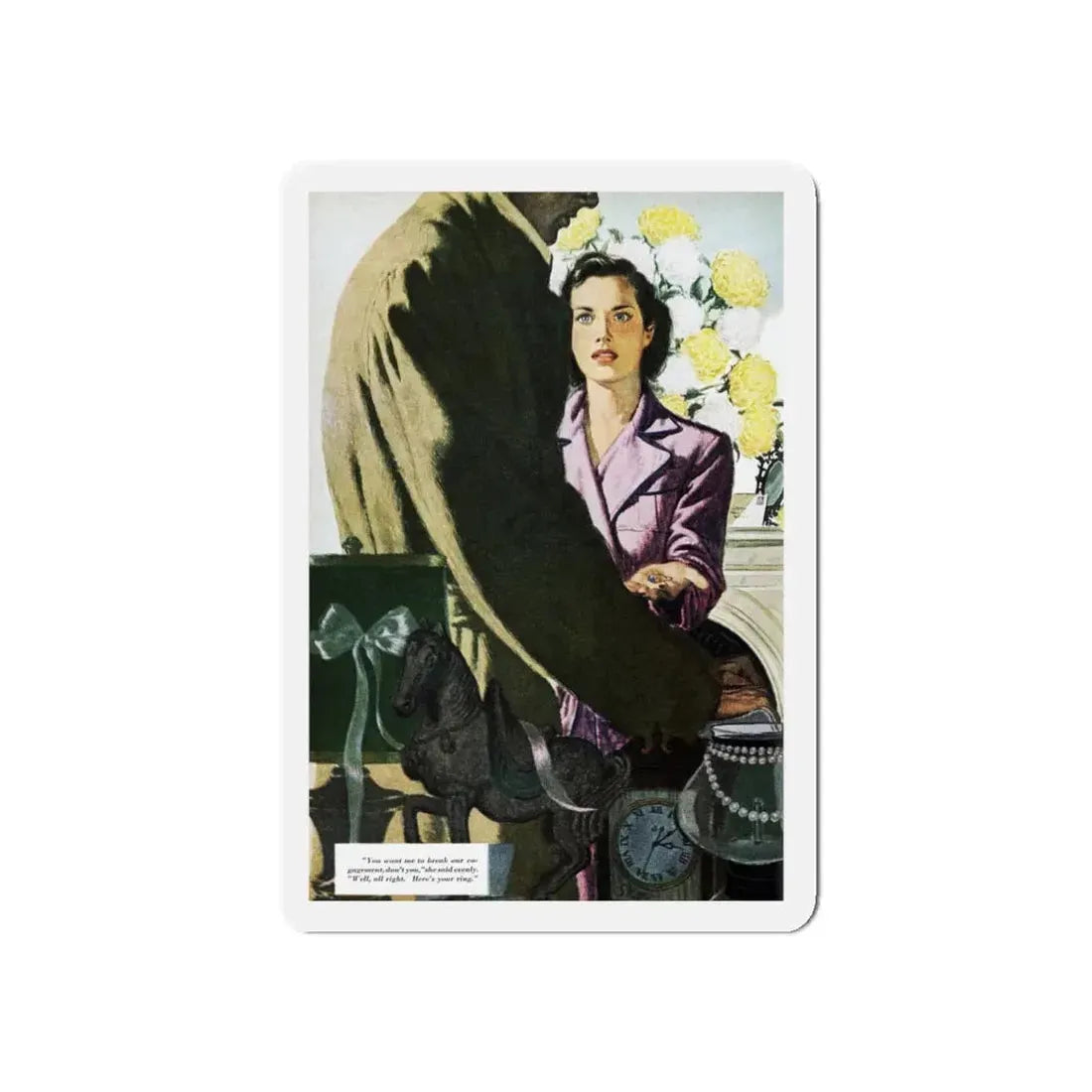 Never Another Love (Pt. 1), Redbook, October 1948 (Magazine Illustration) Refrigerator Magnet - The Sticker Space