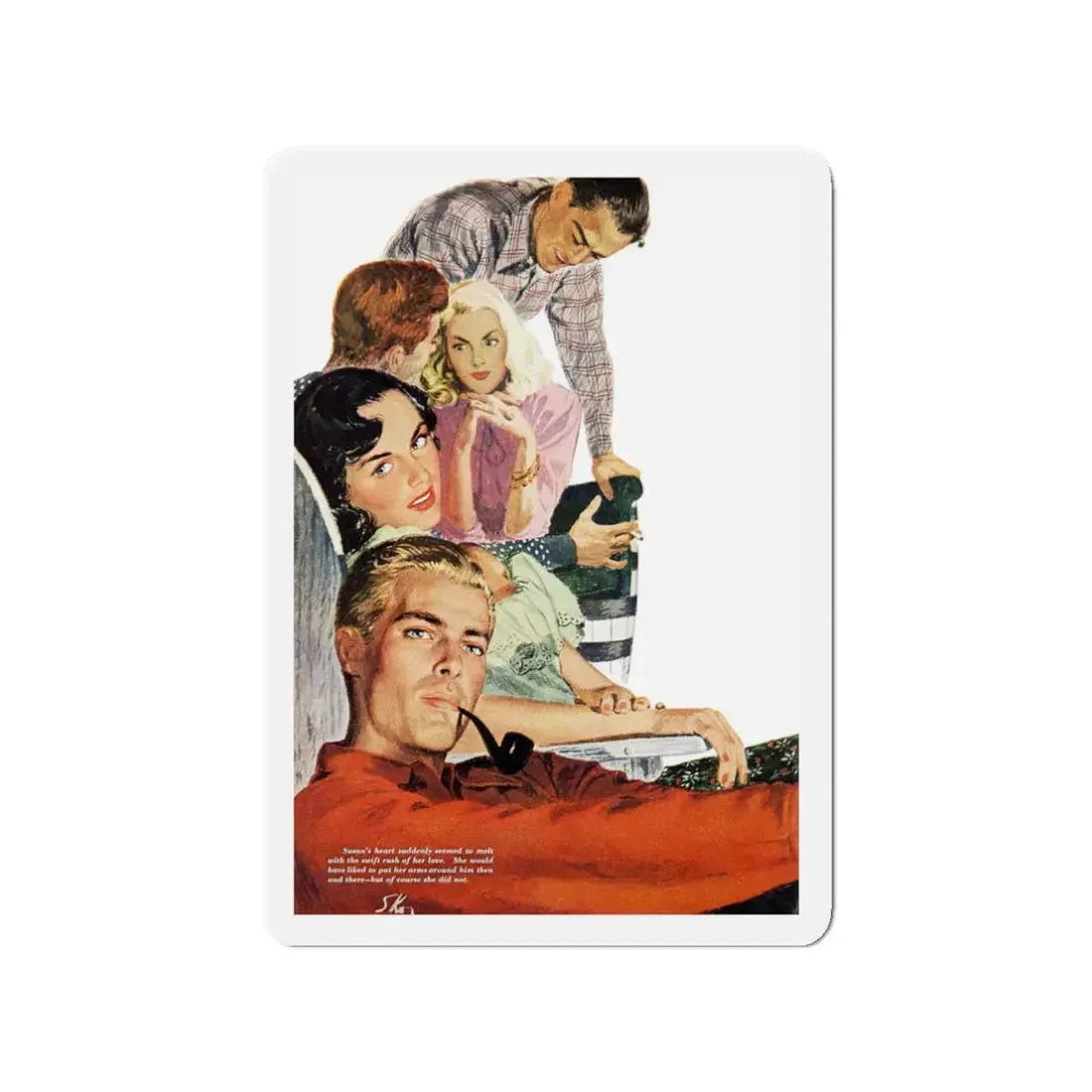 Never Another Love (Pt. 3), Redbook, December 1948 (Magazine Illustration) Refrigerator Magnet - The Sticker Space