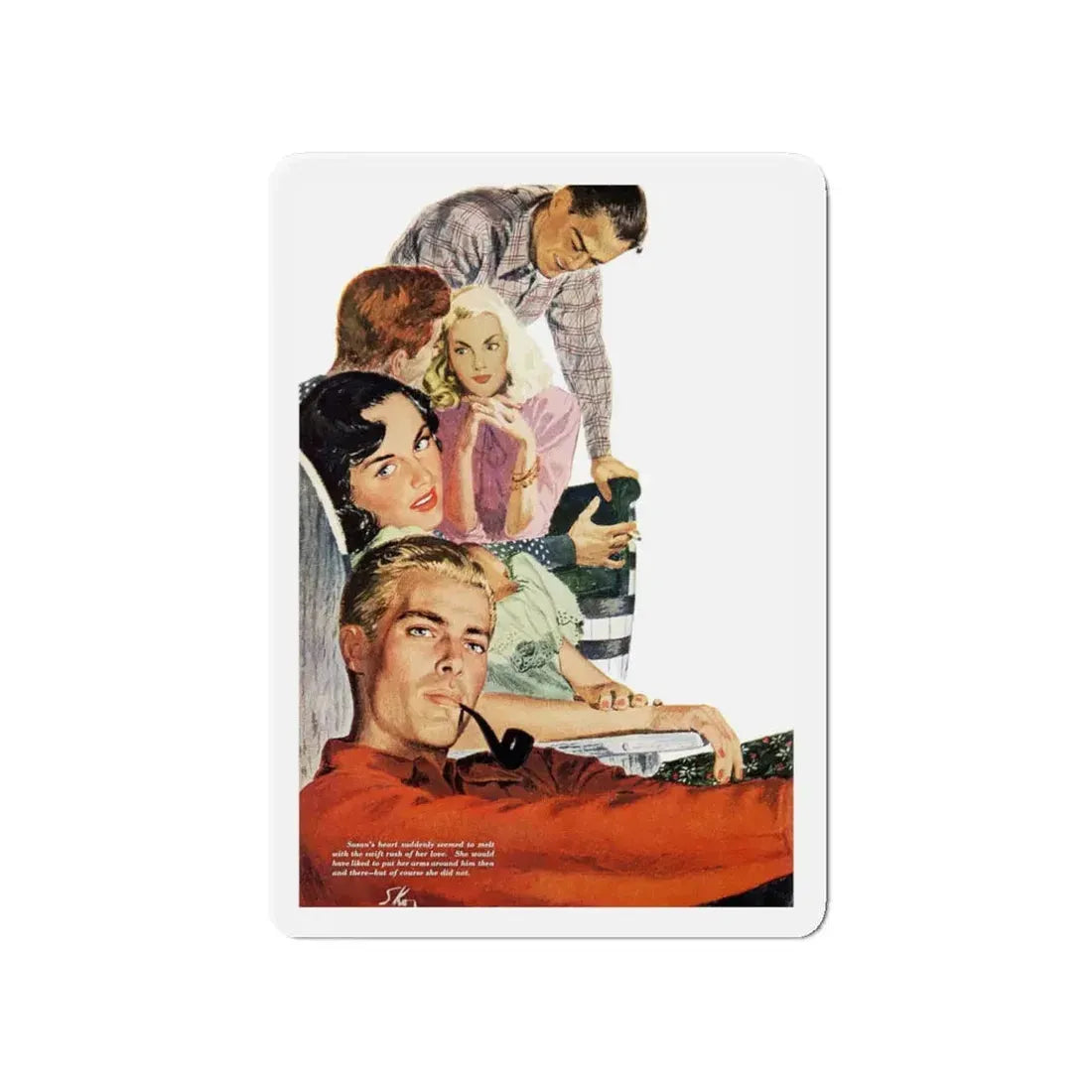 Never Another Love (Pt. 3), Redbook, December 1948 (Magazine Illustration) Refrigerator Magnet - The Sticker Space