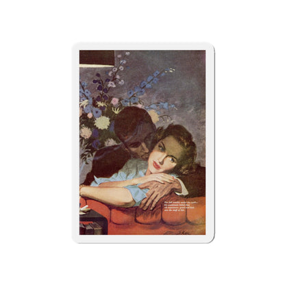 Never Another Love (Pt. 2), Redbook, November 1948 (Magazine Illustration) Refrigerator Magnet-5" x 5"-The Sticker Space